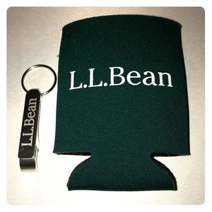 L.L. Bean Drink Coozie and Bottle Opener Keychain